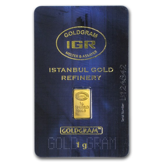 1 gram Gold Bar - Istanbul Gold Refinery (In Assay) 1 gram Gold Bar - Istanbul Gold Refinery (In Assay)